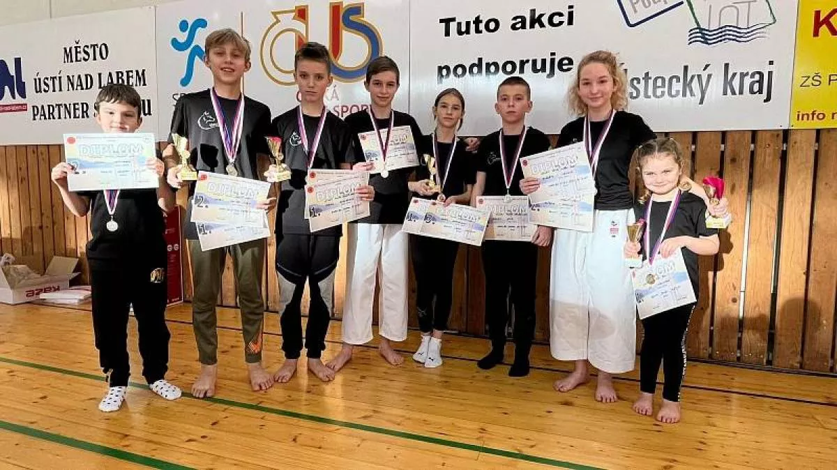 Boleslavské karate vítězilo na Vánočním poháru v Ústí