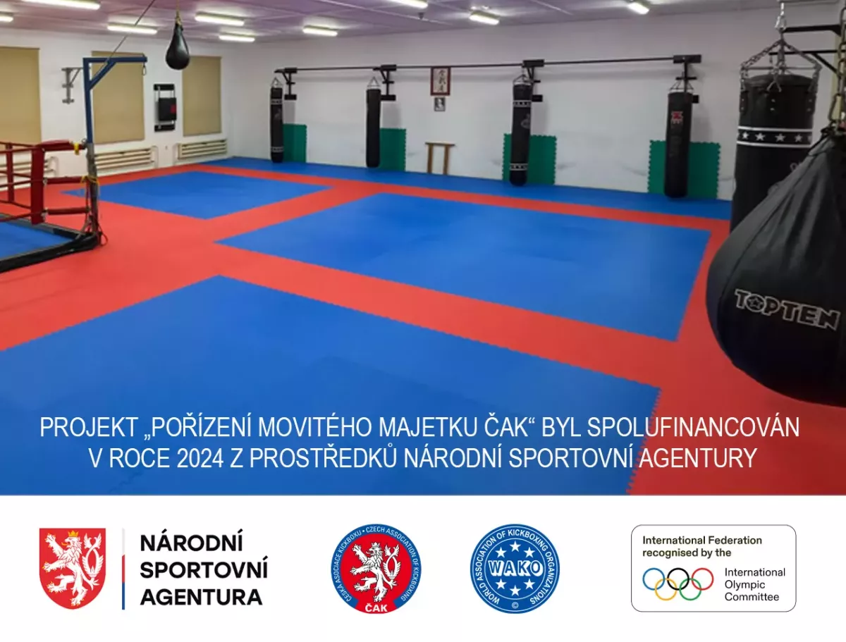 Česká asociace kickboxu z.s. pořídila nové tatami pro reprezentaci a sportovní centra talentované mládeže